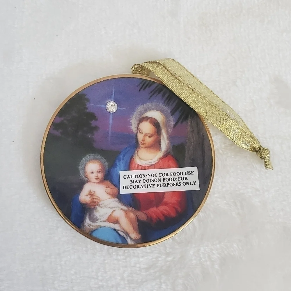 NEW Avon 1998 Porcelain Star of Bethlehem Nativity Ornament 24K Gold Trim